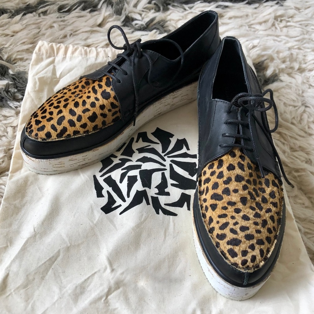 Rachel Comey leopard platform Oxford sz 7.5 nwot